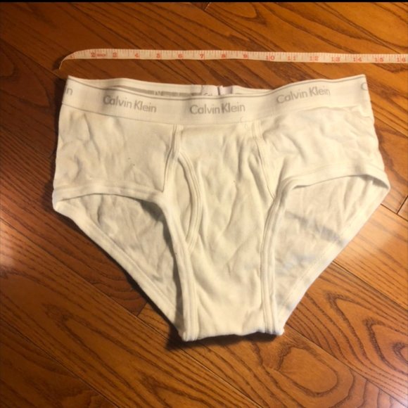Men's Low Rise 100% Cotton Briefs - White - M - Picture 1 of 2